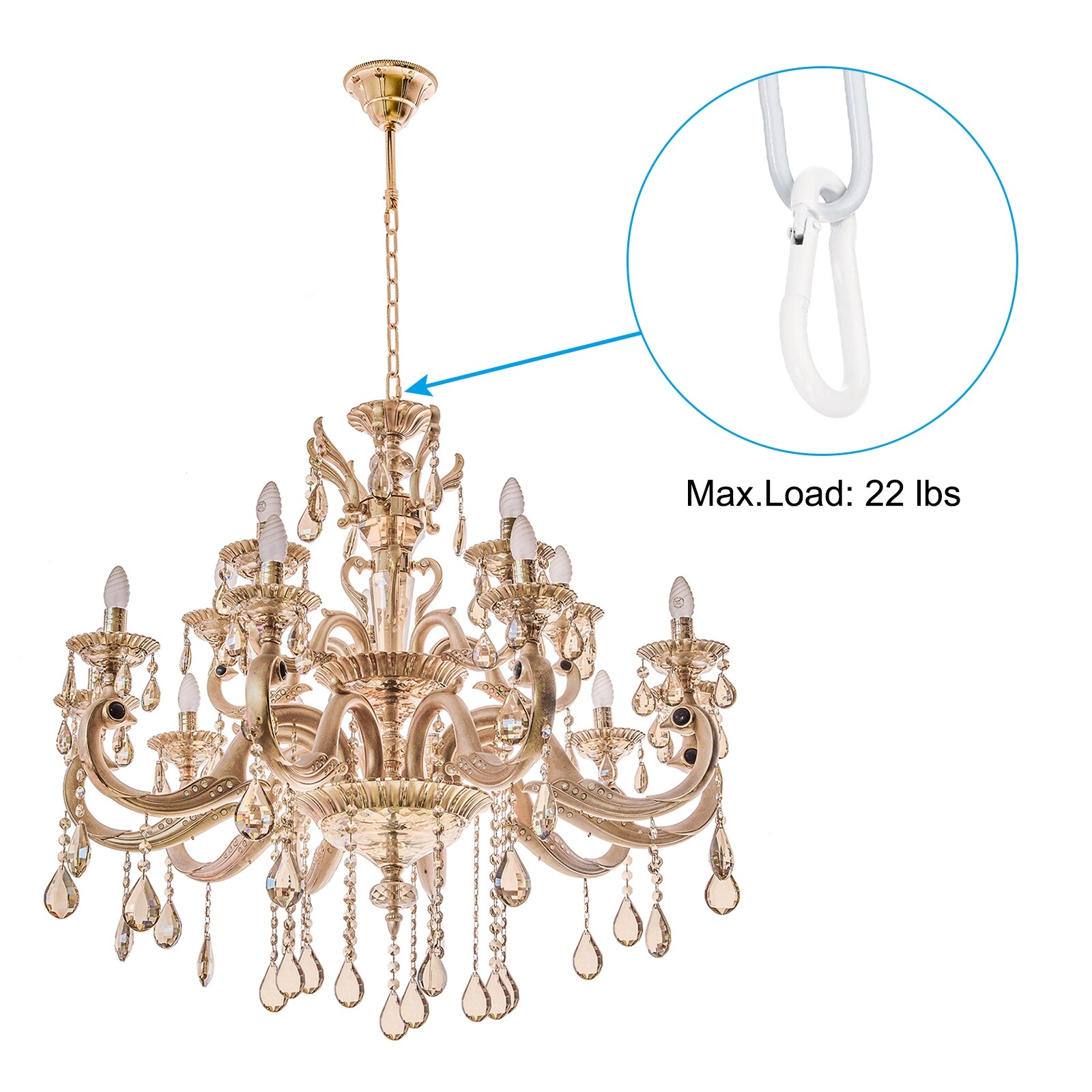 6 Feet Finish Lighting Hanging Chain, 2 Set Metal Chain for Plant - Bed  Bath & Beyond - 42504353