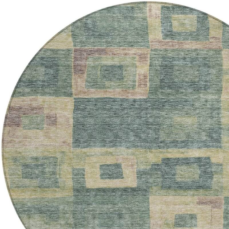 HomeRoots Geometric Transitional Rectangle Outdoor Rug