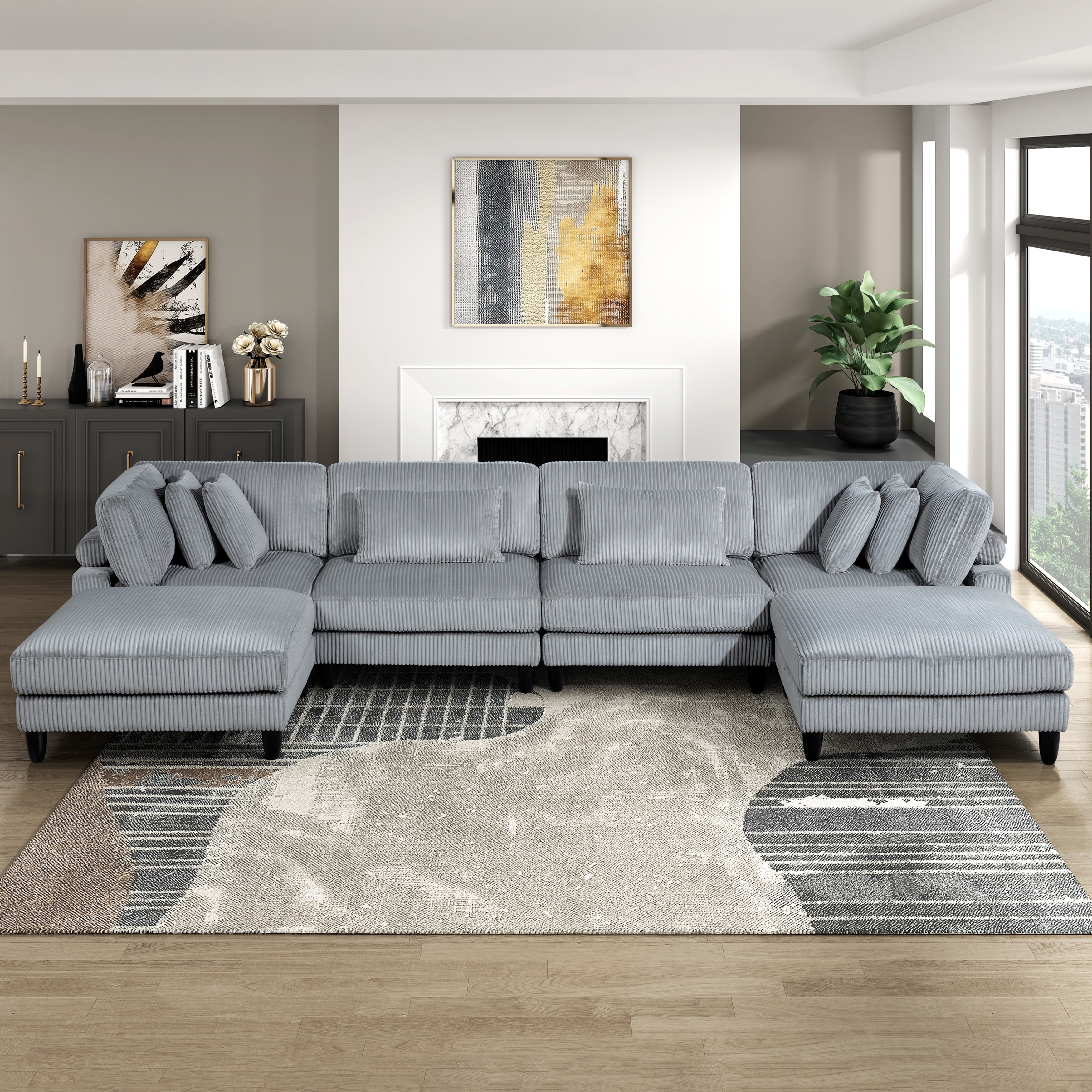 Fremont & Park Jonas 6-Piece Modular Sectional Sofa with Ottoman