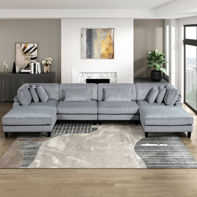 Jonas 6-Piece Modular Sectional Sofa with Ottoman