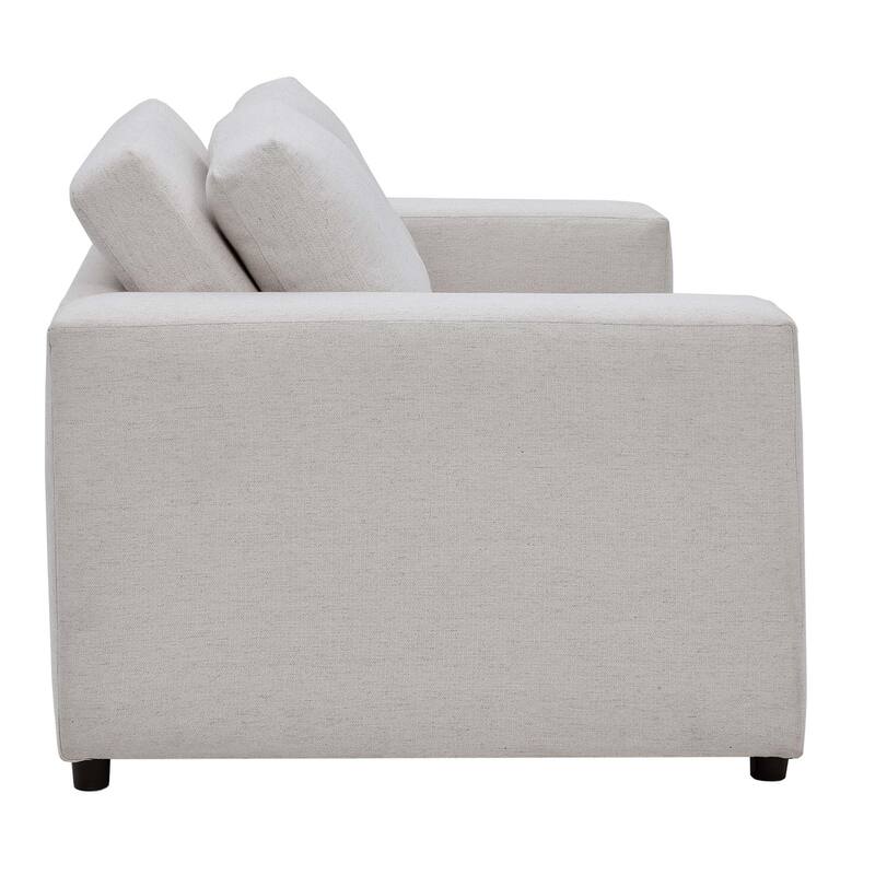 Avendale Linen Blend Loveseat - Made in the USA With Bench Seat Cushion