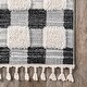 preview thumbnail 3 of 7, Nuloom Kellina Plaid High/Low Tassel Area Rug