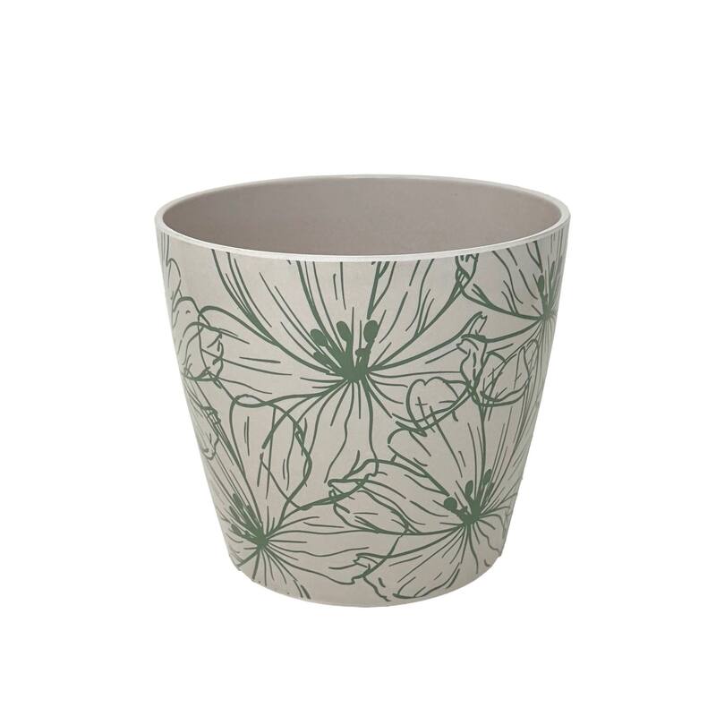 7" Round Self-Watering Indoor/Outdoor Bamboo Pots