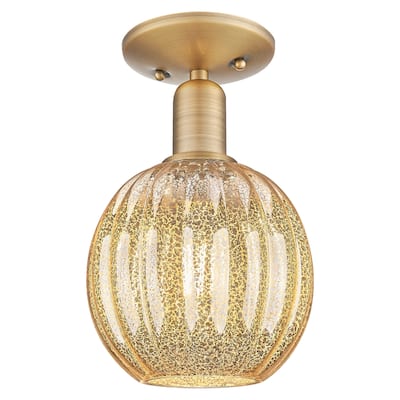 Innovations Lighting 716-1C-G458-7ME Preston 7" Wide Semi-Flush Globe