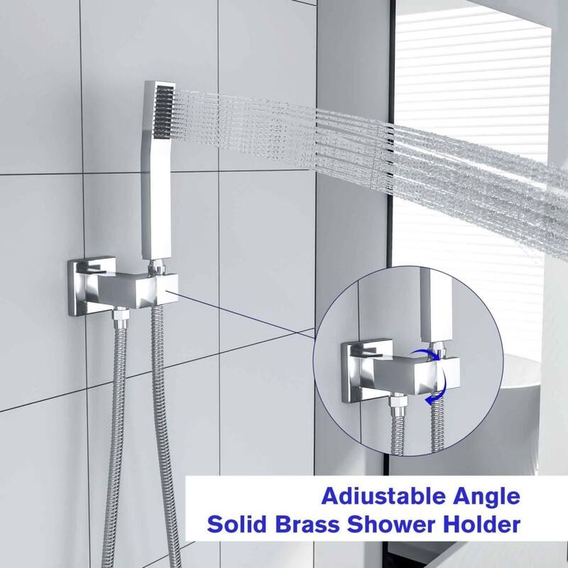 Lordear Shower System - Rainfall Overhead Shower and Handheld Shower Set with Valve Combo