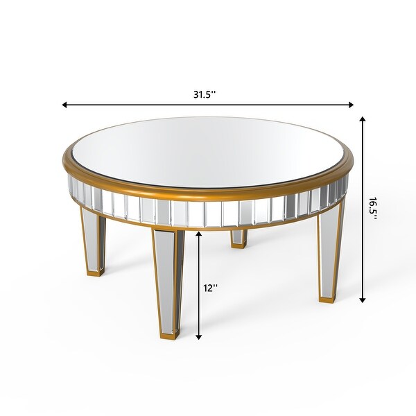 Circle mirror coffee table sale