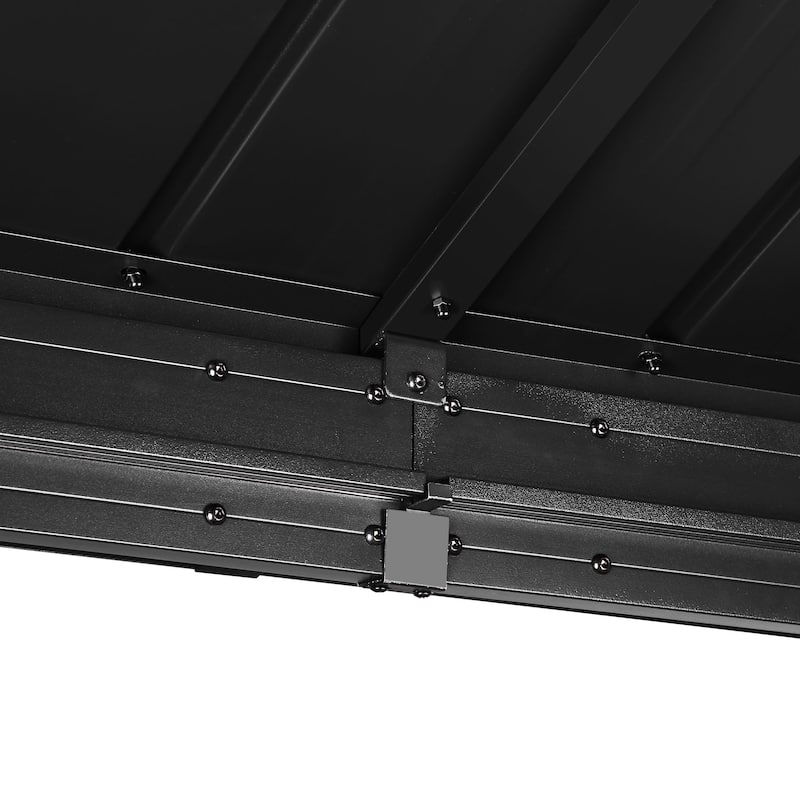 Outdoor Steel Gazebo Galvanized Steel Roof Aluminum Post Hardtop Gazebo