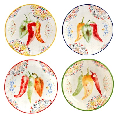 Certified International Sweet and Spicy 8.5" Salad/Dessert Plates, Set of 4 - 8.5" x 8.5"