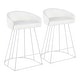 preview thumbnail 16 of 17, Silver Orchid Haid Velvet Upholstered Counter Stool (Set of 2)