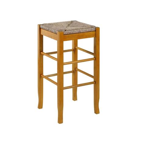The Curated Nomad Slaot Woven 29-inch Square Counter Stool