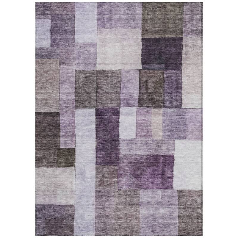 HomeRoots Geometric Transitional Rectangle Outdoor Rug
