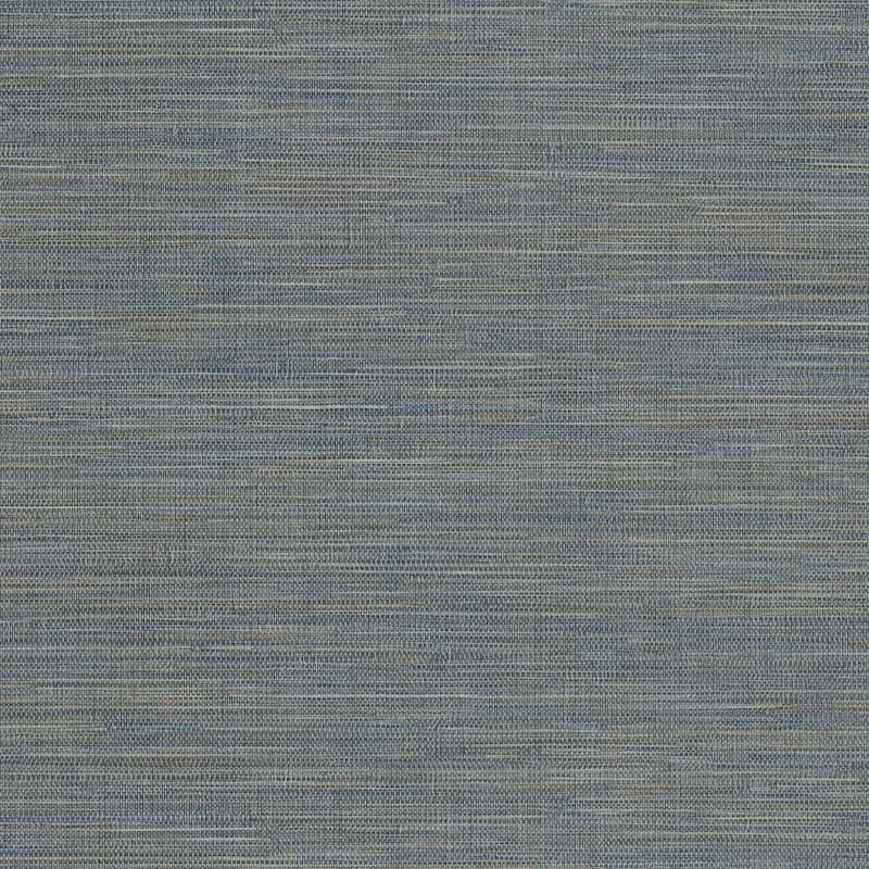 Winn Sapphire Faux Grasscloth Wallpaper