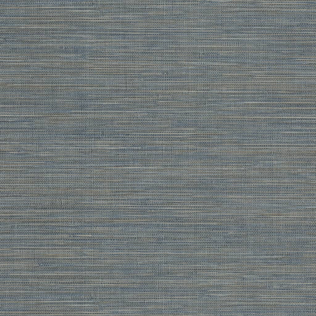 Winn Sapphire Faux Grasscloth Wallpaper