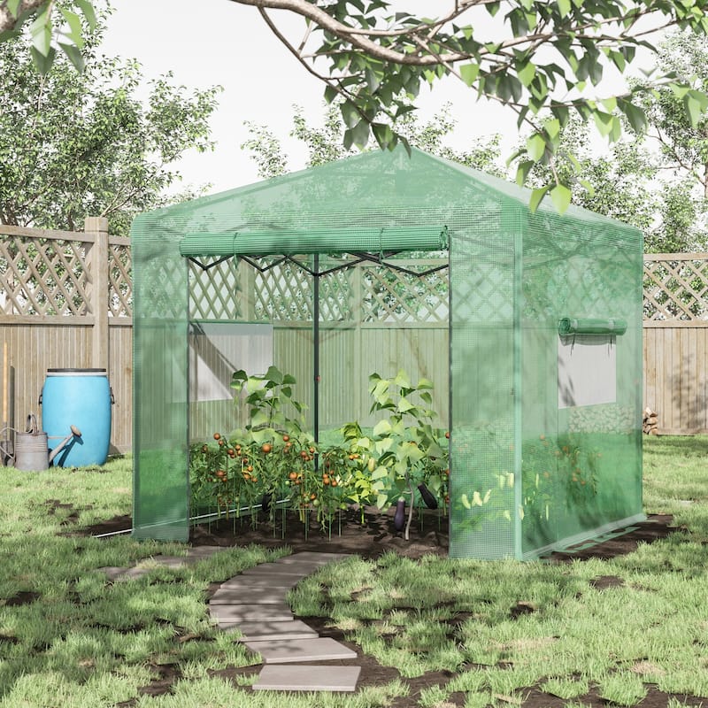 Portable Pop Up Walk-in Hot House - Plastic/Steel - Portable