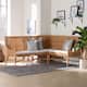 Baako Bohemian Light Honey Rattan 2-Piece Dining Nook Bench Set