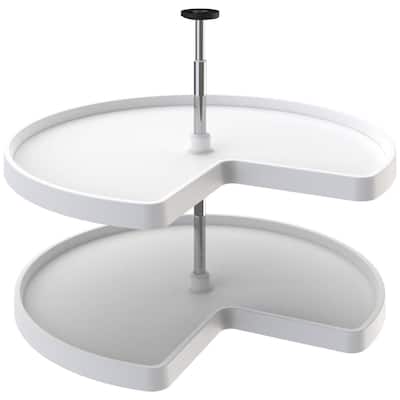 Rev-A-Shelf Value Line 32 Inch Pie Cut 2 Shelf Lazy Susan Set with