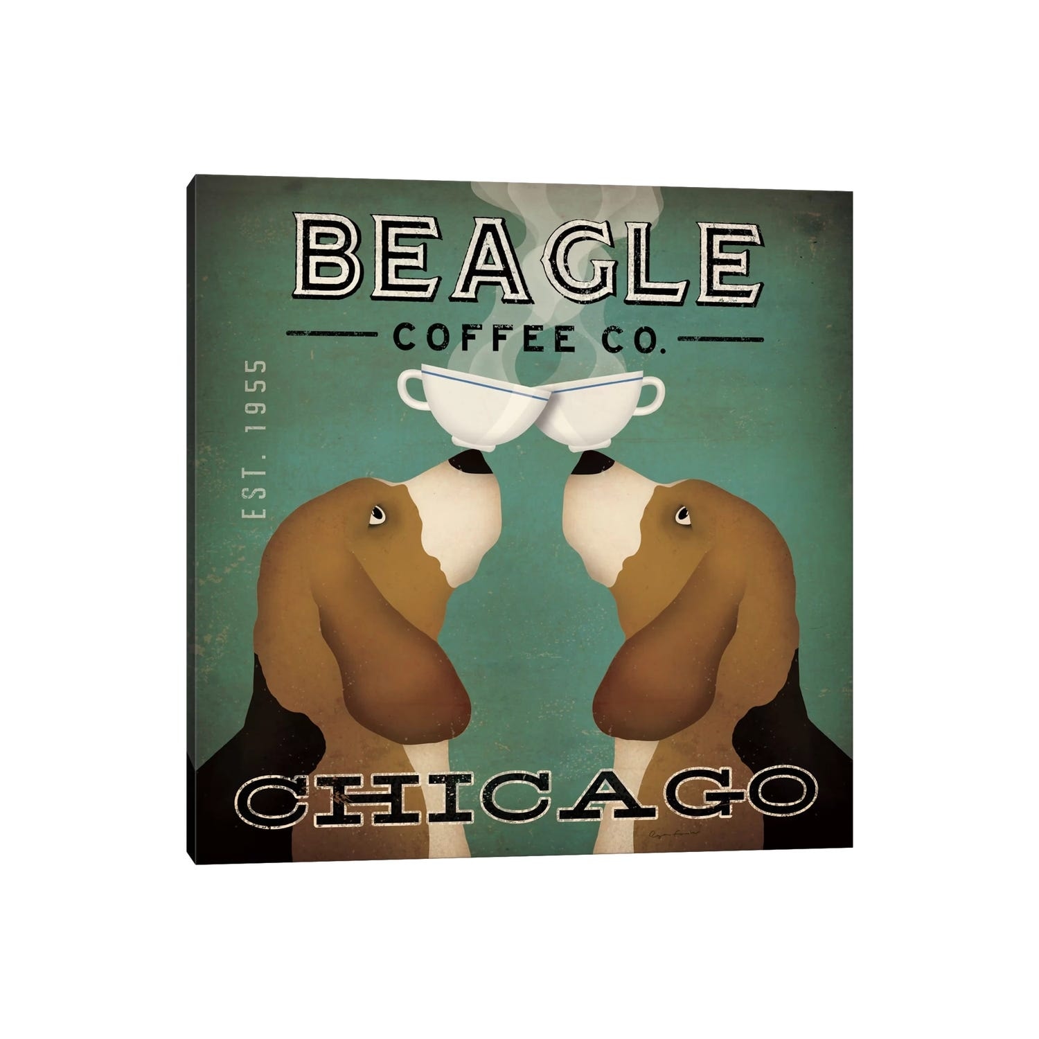 iCanvas "Beagle Coffee Co." by Ryan Fowler Canvas Print