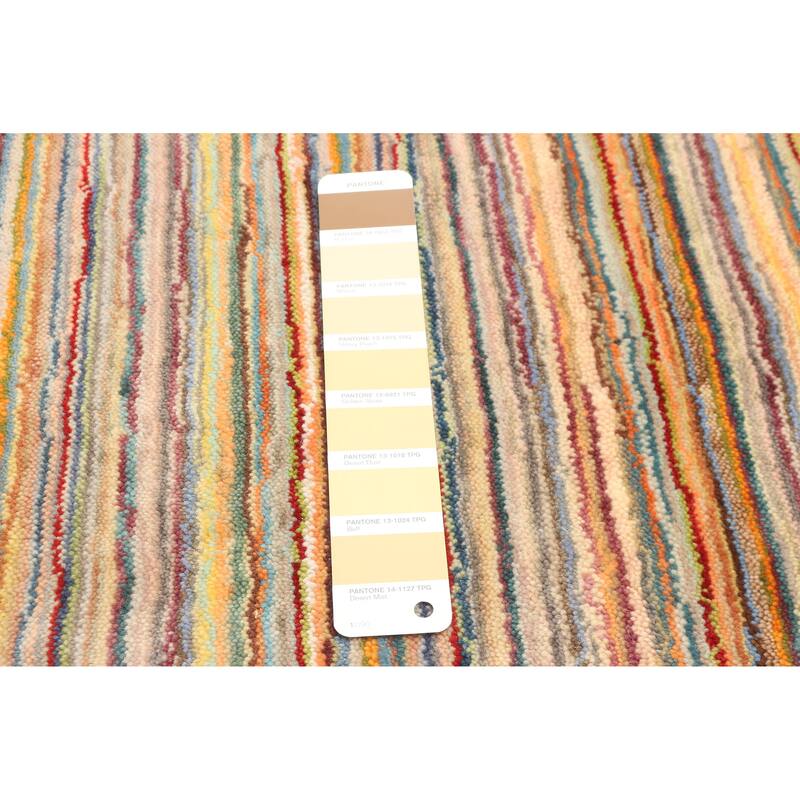ECARPETGALLERY Hand Loomed Kashkuli Gabbeh Beige Wool Rug - 3'11 x 5'11