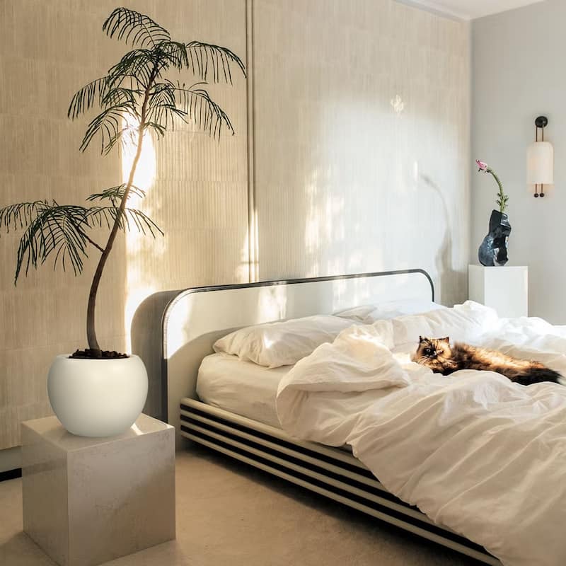 DreamPatio Riverside Fiberstone Composite Ball Planter for Indoor/Outdoor - Smooth Automotive 2K Coating