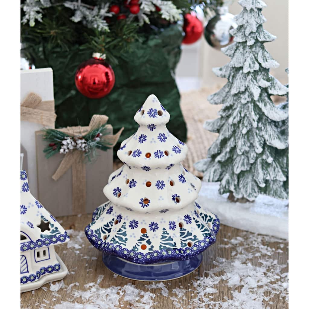 Blue Rose Polish Pottery C012 Manufaktura Tree Luminary