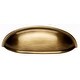 preview thumbnail 1 of 9, Alno Pulls 3 Inch Center to Center Smooth Shell Cup Cabinet Pull Antique English