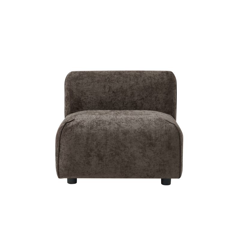 Christopher Knight Home - Marcella Modern Plush Upholstered Accent Chair with Curved Padded Back and Non-slip Feet
