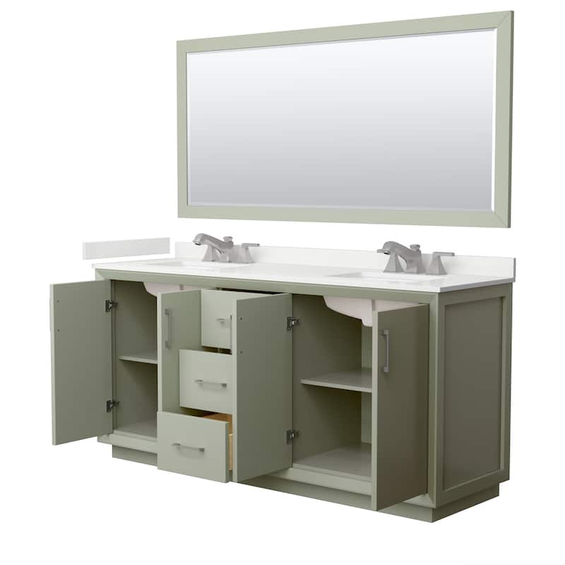 Wyndham Collection WCF414172D-QTZ-US3M70 Strada 72" Free Standing