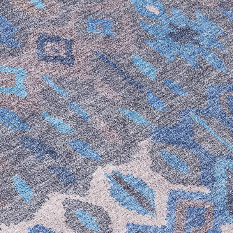 Machine Washable Indoor/ Outdoor Boho Moroccan Chantille Rug