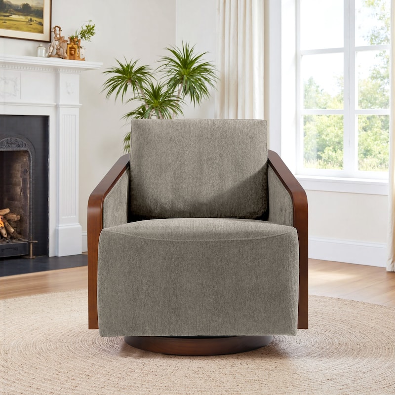 Modern Upholstered Swivel Accent Chair