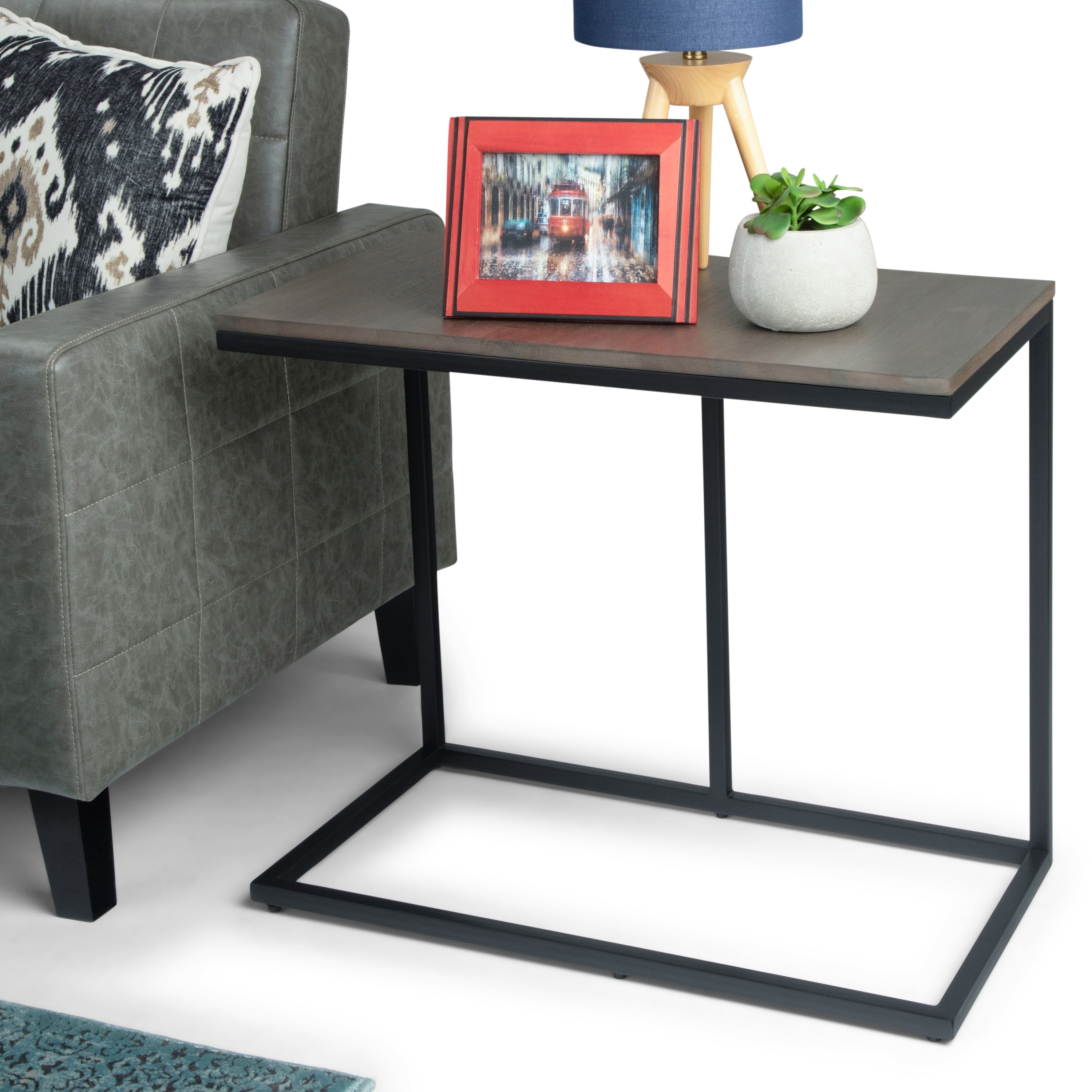 WYNDENHALL Hubbard SOLID MANGO WOOD and Metal 28 inch Wide Square