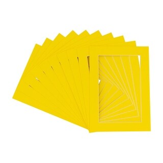 Pack of TEN 30x40 Mats Bevel Cut for 28x38 Photos - Acid Free Yellow ...