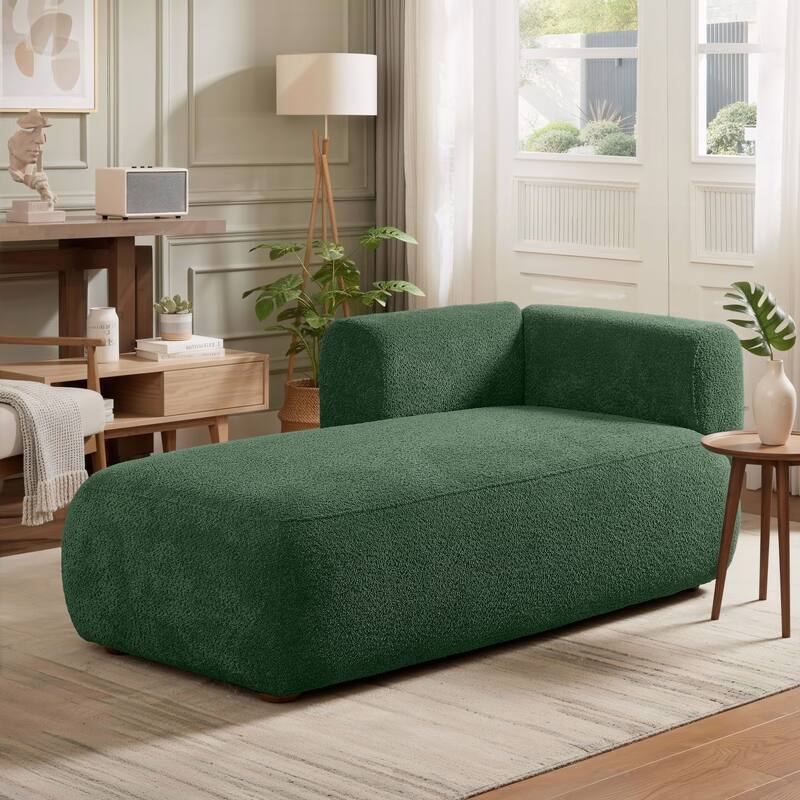 Upholstered Chaise Lounge, Quick assembly and maintenance - Green