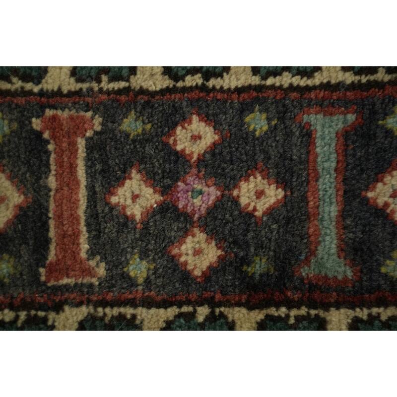 Hand Knotted Oriental 100% Wool Carpet Traditional Tribal Red Tabriz Runner Rug - 14' 6'' X 3' 7''