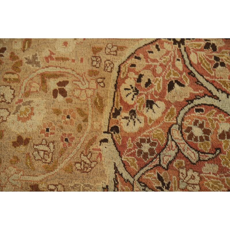 Vegetable Dye Tabriz Haj Jalili Persian Rug Hand-Knotted Wool Carpet - 9'3"x 12'9"