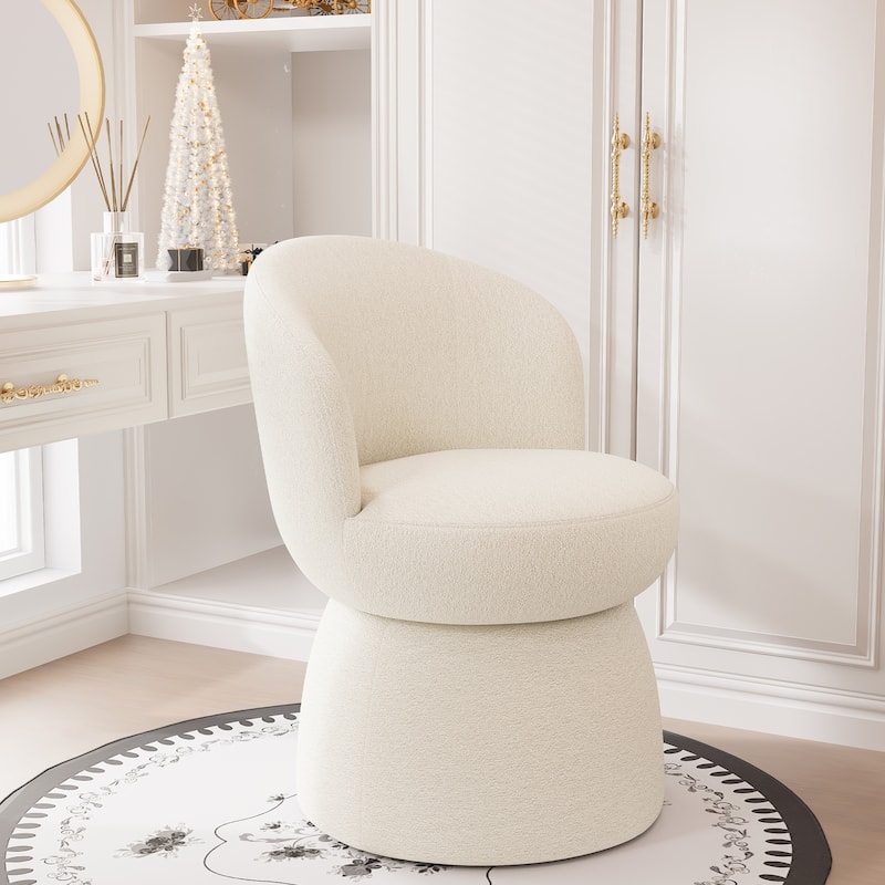 Swivel Modern Accent Chair, Armless Barrel Chairs for Living Room