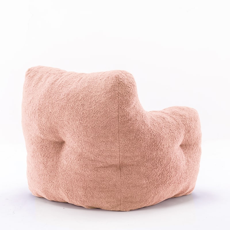 Mieres Faux Fur Fabric Bean Bag Chair, Floor Sofa For Living Room, Bedroom Lazy Sofa