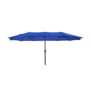 Johnn 15-foot Double-Sided Outdoor Offset Patio Twin Umbrella