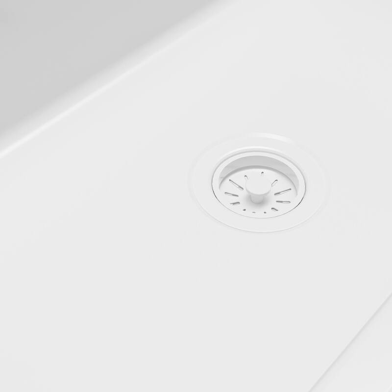 Karran FCP33SB 33" Single Bowl Panel Front Farmhouse Fireclay Kitchen Sink with Reversible Apron Front