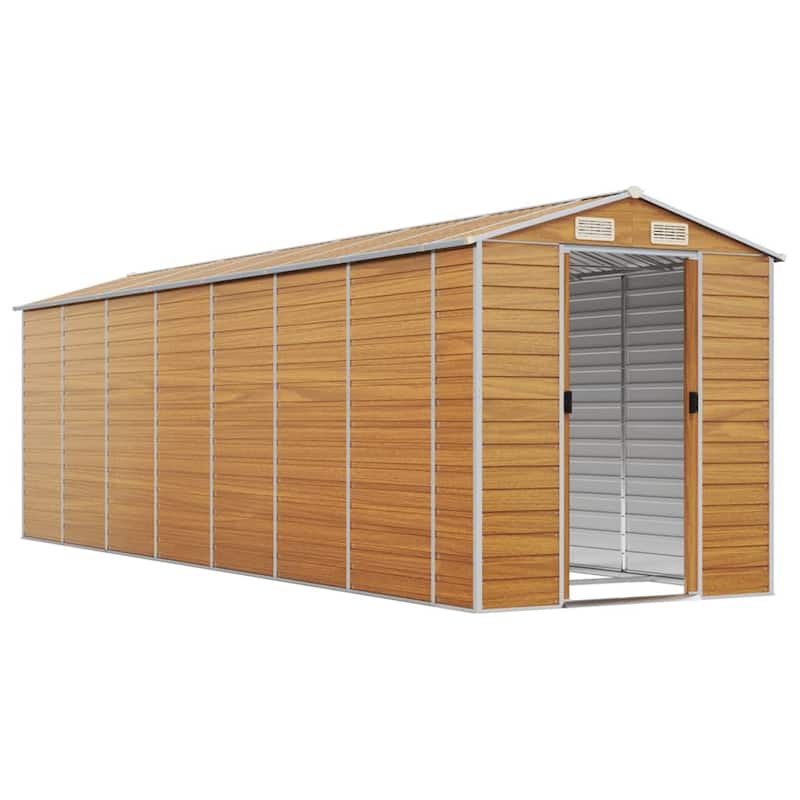 vidaXL Garden Shed Metal Outdoor Storage Shed Anthracite Galvanized Steel