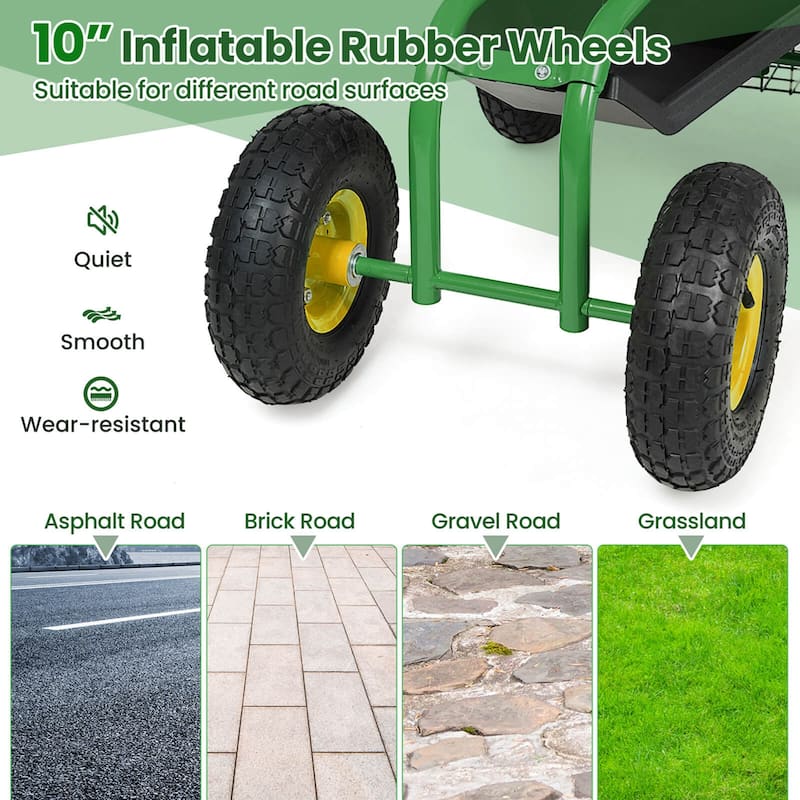 Costway Rolling Tray Gardening Planting with Work Seat Garden Cart - See Details