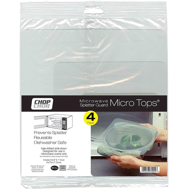 Micro Tops-4 Pack 9In, 7In, 5In, Clear - 9x7