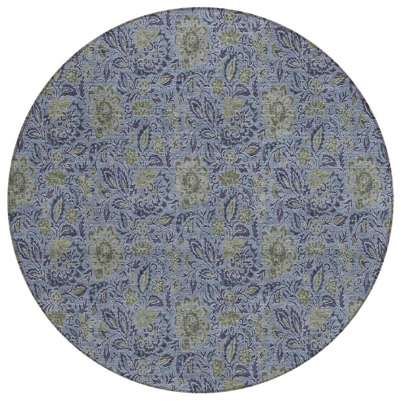 HomeRoots Floral Transitional Rectangle Outdoor Rug