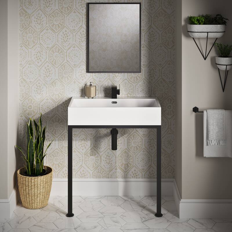 Swiss Madison SM-CS0202 29-1/2" Rectangular Ceramic Console Bathroom