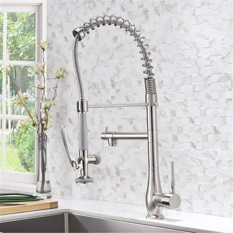 Commercial Kitchen Faucet Single Handle Modern Single Hole Kitchen Sink Faucets With Pull Down Sprayer Modern Basin Taps