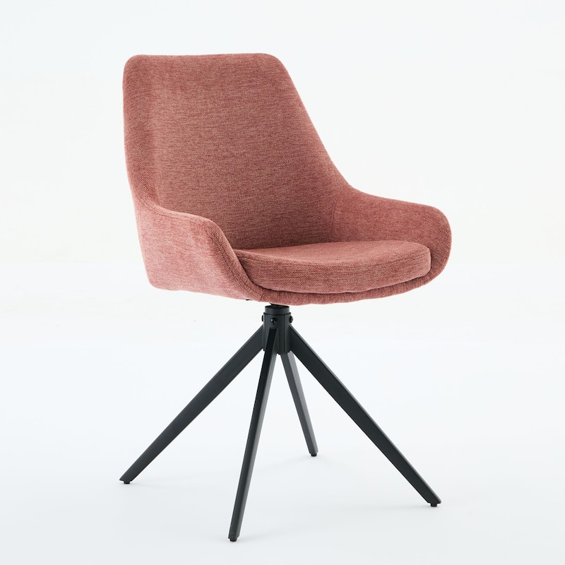Swivel Dining Chairs,Mid Century Modern Dining Room Chairs with Metal Frame (one chair)