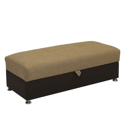 Upholstered Convertible Ottoman with Storage