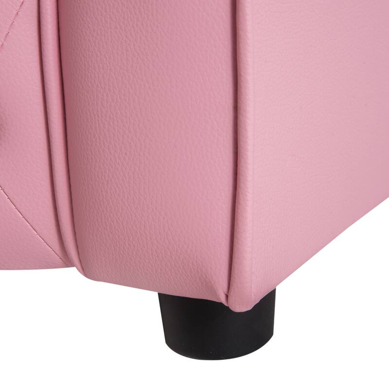 Taylor & Olive Estella Pink Upholstered Kids Chair