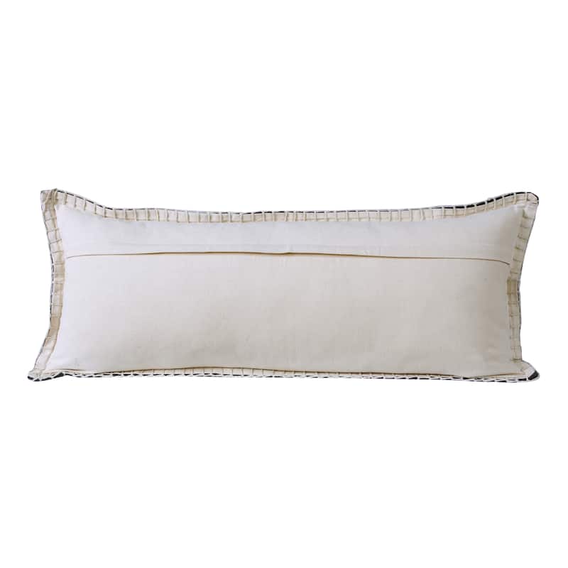 Sevita Guapo Casual Solid Stitched Edge Cotton Throw Pillow