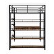 preview thumbnail 18 of 18, Metal Loft bed with Desk and Shelves,Twin/Full