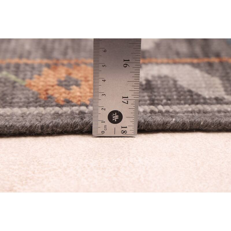 ECARPETGALLERY Hand-knotted Modern Oushak Charcoal Wool Rug - 8'0 x 9'11